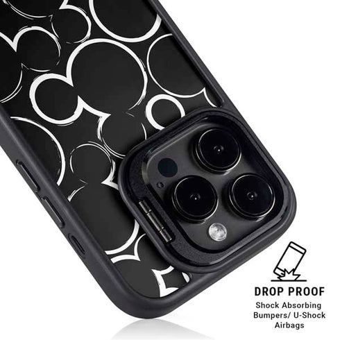 Disney Mickey Mouse Logo Pattern iPhone 15 Pro Max Kickstand Case